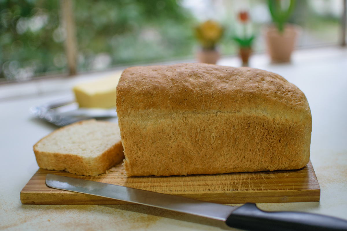 Homebread. Background blurred.