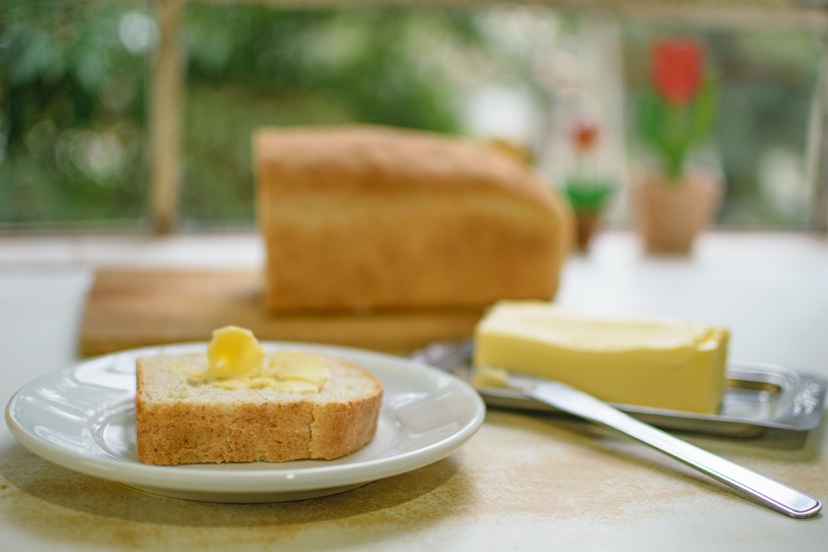 Homebread. Background blurred.